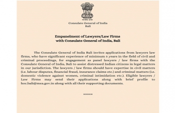 Empanelment of Lawyers/Lawfirms